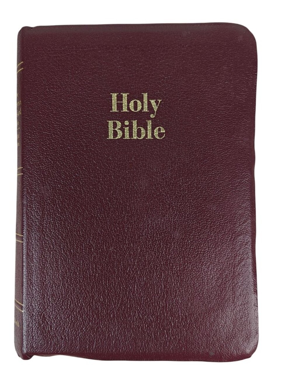 The Holy Bible NASB Updated Edition Slimline Red Letter Genuine Leather Burgundy